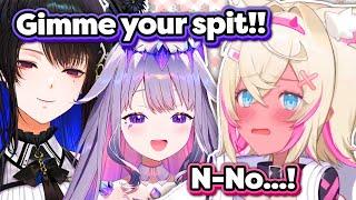 Mococo, Biboo, and Nerissa shared spits together, but Fuwawa...