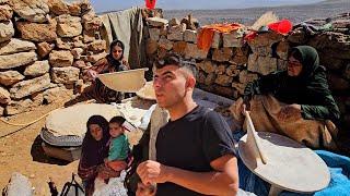 Nomadic Life Struggle: Building a Stone Shelter Platform on IMPOSSIBLE Ground!