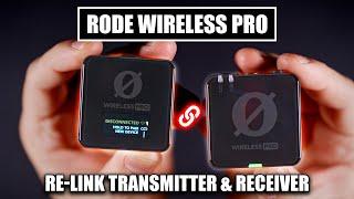 Rode Wireless Pro Re-Link Transmitter & Receiver [ Pair Unlinked TX to RX ] Tutorial