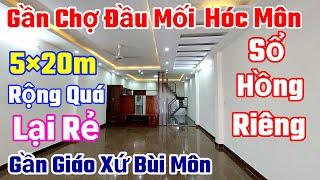 Nhà hóc môn 5×20m gần giáo xứ Bùi Môn, sát chợ đầu mối (rộng quá )#nhahocmon
