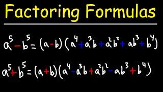 Factoring Formulas