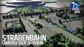 Umbau der U-Bahn und Straßenbahn am internationalen Flughafen in Cities Skylines 2! | Great Lake 126