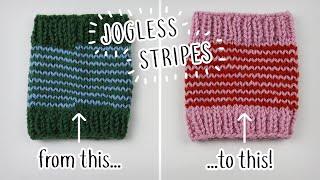 How to knit perfect 1 round stripes (NO JOG!)