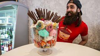 'THE TITANIC' UNDEFEATED GIANT ICE CREAM SUNDAE CHALLENGE | BeardMeatsFood