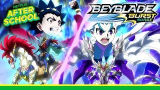 Valt + Honcho vs. Dante + Lui | BEYBLADE BURST SURGE | Netflix After School