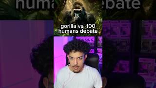 GORILLA VS. 100 HUMANS  #shorts