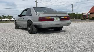 1985 FOX BODY MUSTANG GT 5.0 FLOW MONSTER SINGLE CHAMBER MUFFLERS WITH TURNDOWNS