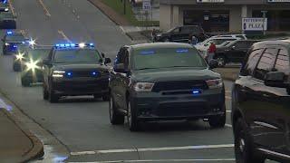 Procession for fallen Easley Police Officer Matthew Hare