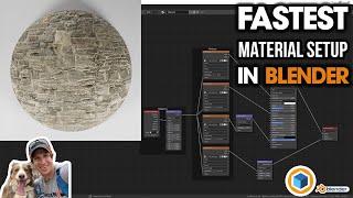 The FASTEST Way to SET UP PBR MATERIALS in Blender - Node Wrangler Texture Setup Quick Tutorial