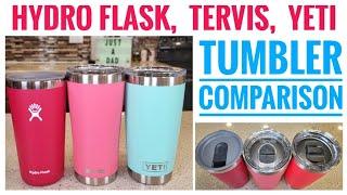 Best 20oz Tumbler HYDRO FLASK, YETI, TERVIS Comparison