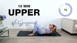 15 Min UPPPER ABS WORKOUT at Home | No Equipment | Caroline Girvan