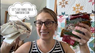 How I cut fabric for my Scrappy Stars project, sawtooth star tutorial