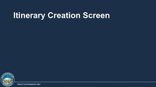 Creating an Itinerary in DTS