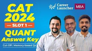 CAT 2024 Slot 1 Quant Answer Key! All CAT 2024 Slot 1 Quant Questions SOLVED! 