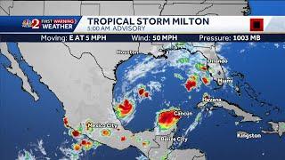 Florida's risk of life-threatening impacts increasing as Tropical Storm Milton gains strength