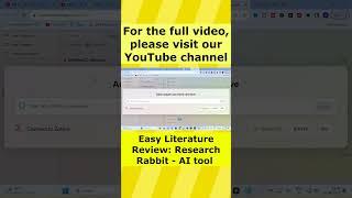 Best AI Tool for Research | Easy Literature Review | Research Rabbit|AI tool Tutorial & Review