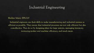 industrial engineering duties and salary scale as a career