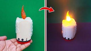 How To Make Electric Candle At Home | Flame Moving Candle with Real Working | LED Flameless Candle