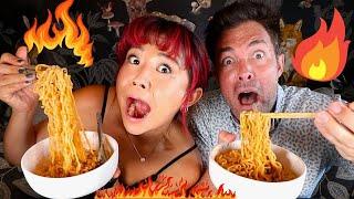 EXTREME SPICY NOODLE CHALLENGE Revisited (VEGAN MUKBANG) | Munching Mondays Ep.138