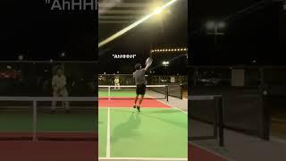Tennis players playing pickleball 