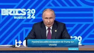 Poutine se félicite de la déclaration de Trump sur la fin du conflit en Ukraine