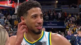 Tyrese Haliburton talks GAME-WINNER vs Bucks, Postgame Interview 