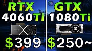 RTX 4060 Ti vs GTX 1080 Ti | REAL Test in 8 Games 1440p | Rasterization, RT, DLSS, Frame Generation