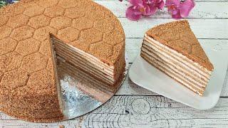 The LIGHTEST and MOST DELICATE HONEY cake WITHOUT BUTTER! inexpensive! Melts in your mouth! Fast!