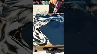 Acrylic Paint Pour Blowout! #art #arttutorial #acrylicpouringtechnique