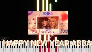 ABBA - Happy New Year Piano Easy Tutorial [Free Sheet Piano]