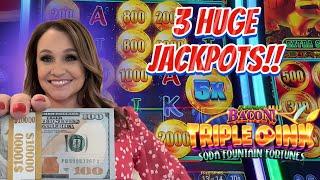 Our BIGGEST Jackpots EVER on a Rakin' Bacon Slot Machine! Side by Side Action!