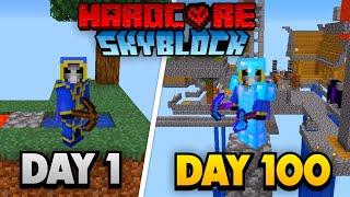 I Survived 100 Days of Skyblock in Hardcore Minecraft