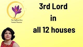 3rd lord in all 12 houses | Lord of 3rd house/trityesh in all bhavas