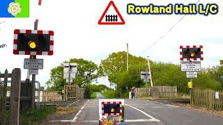 Two Trains in One Lowering at Rowland Hall Level Crossing, East Riding of Yorkshire
