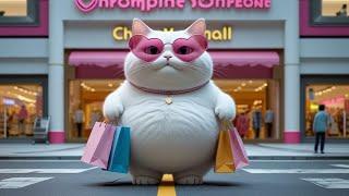 White Cat's Shopping Spree |#catshopping #shopping #whitecat