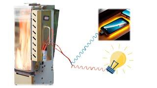 How far is the electricity made in the stove possible. Peltier thermoelectric generator