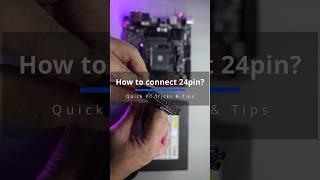 How to connect the 24pin psu cable on your motherboard? #shorts