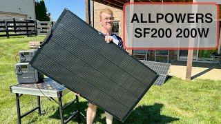 ALLPOWERS SF200 Flexible Lightweight 200W Solar Panel.