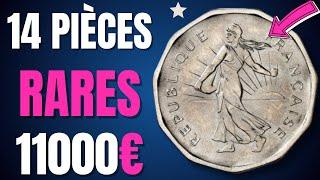 VALEUR de 14 Pièces RARES de 2 FRANCS Semeuse !