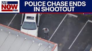 LA police pursuit ends with shootout on live TV  | LiveNOW from FOX