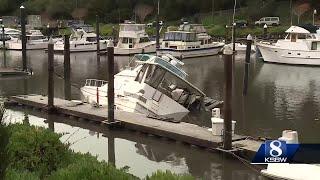 Santa Cruz Harbor continue clean up after strong waves damaged hundreds of boats