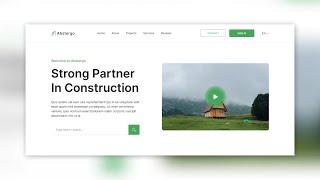 Figma Speed Art - Construction Company Website Design