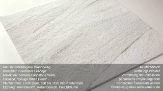 Flexibler Sandstein Fliesen Platten Bahnen White Pearl
