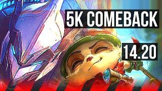 SETT vs TEEMO (TOP) | 5k comeback, 9/4/11 | NA Master | 14.20