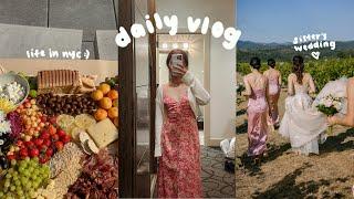 daily vlog  sister's wedding, apartment hunting in nyc, italy trip preparations, summer days