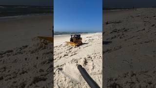 Pushing sand #viral #sand #florida #ocean #cat #caterpillar #earthmoving #dozer #construction