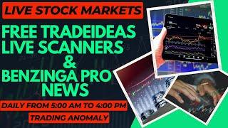 FREE LIVE TRADEIDEAS Scanner Live & BENZINGA Pro News, Min DELAY & Real-Time Trading & Education