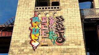 Insane Rappelling Graffiti