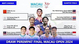 Draw & Jadwal Perempat Final Macau Open 2024 Besok Pukul 11:00 WIB Live BWF TV #macauopen2024