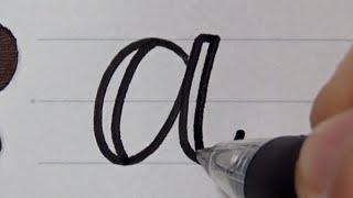 How to write Faux(fake) calligraphy with a pen | Small letters | Like brush pen handwriting